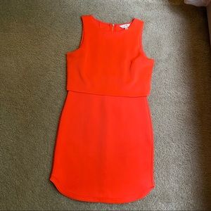 Neon Orange Decree Sleeveless Dress